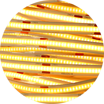 Taśma LED COB SMD 24V biała ciepła 480/m, 1mb