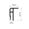 Profil aluminiowy sufitowy uszczelkowy 30 mm
