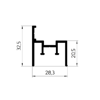 Profil aluminiowy linia światła 28 mm